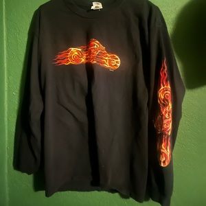 Emo biker long sleeve shirt L